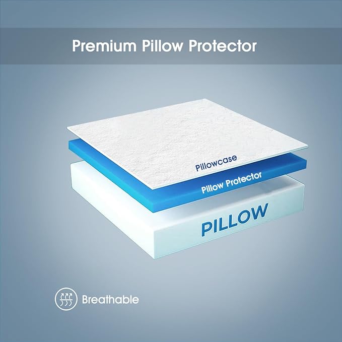 STONECREST Gusseted Pillow Protector - 1 PC, Zipper Premium Pillow Encasement Covers(400tc Dot Jacquard, King)