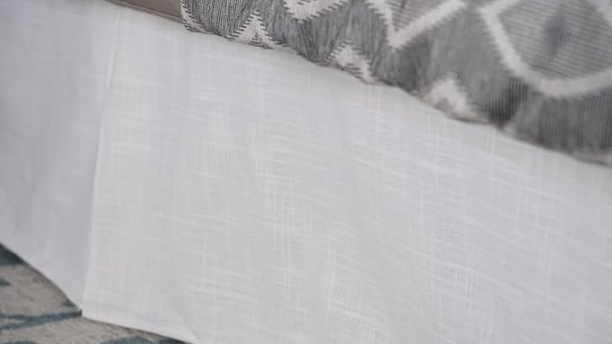 Split King Bed Skirt Designed for Adjustable Beds - Patented Staydae System