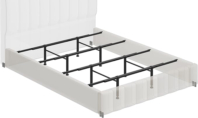 Bed Center Support with 8 Adjustable Legs - Heavy Duty Metal Middle Support Bar System for Full Queen Wood,Upholstered,Metal Beds
