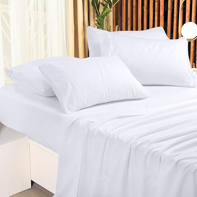 Utopia Bedding Full Bed Sheets Set - Pack of 2 Sheet Sets - Perfect for Spa, Hotel, & Guest Bedroom - Brushed Microfiber - Shrinkage and Fade Resistant - Easy Care (White)