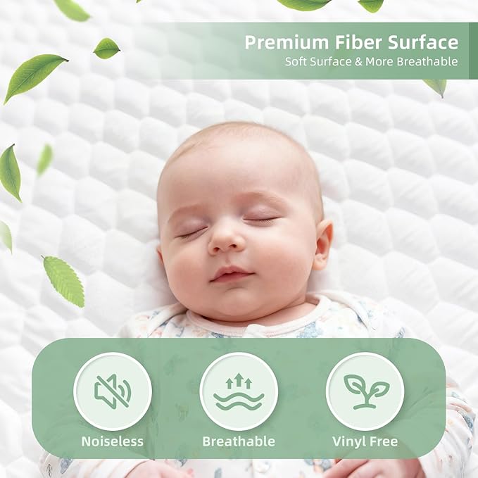 Waterproof Mattress Protector, Mattress Cover, Soft, Breathable,Noiseless, Deep Pocket 6-18 inches, White for Home Hotel Bedroom,Easy wash (Queen)