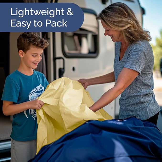 Short Queen Size 4 Piece Sheet Set - RV Short Queen, Ultra-Soft, Breathable & Cooling Bed Sheets Set with Deep Pockets - Hotel Luxury Bedding for Women & Men - Wrinkle Free & Fade Resistant - Yellow