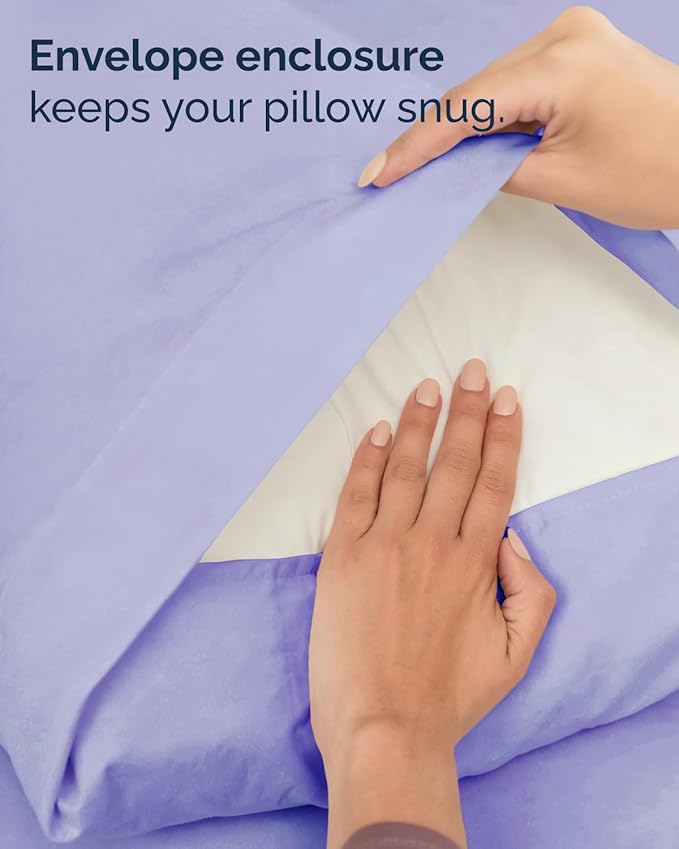 Twin 4 Piece Sheet Set - Comfy, Breathable & Cooling - Hotel Luxury Bedding for Women, Men, Kids, Teens and Children - 1 Flat & 1 Fitted Sheet & 2 Pillowcases w/ Deep Pockets - Wrinkle Free - Lavender
