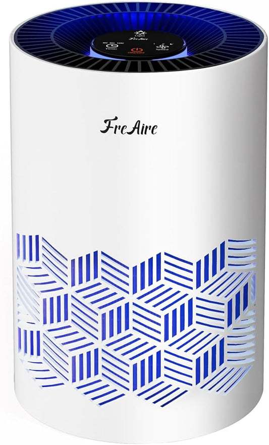 FreAire Air Purifiers for Bedroom Up to 1086 Ft², Air Purifiers for Home with Lights, HEPA Air Purifier Removes Dust Smoke Pollen Dander Smell, for Home/Pets/Bedroom