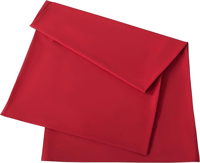 WhatsBedding Body Pillow Cover Cotton Fabric, Long Pillowcase Breathable & Skin-Friendly, Envelope Closure - Red (20x54 inch)