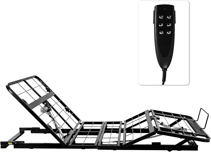 Twin XL Adjustable Bed Frame Without Legs for Rv Platform Storage Bed, Zero Clearance Head & Foot Electric Lift Recline
