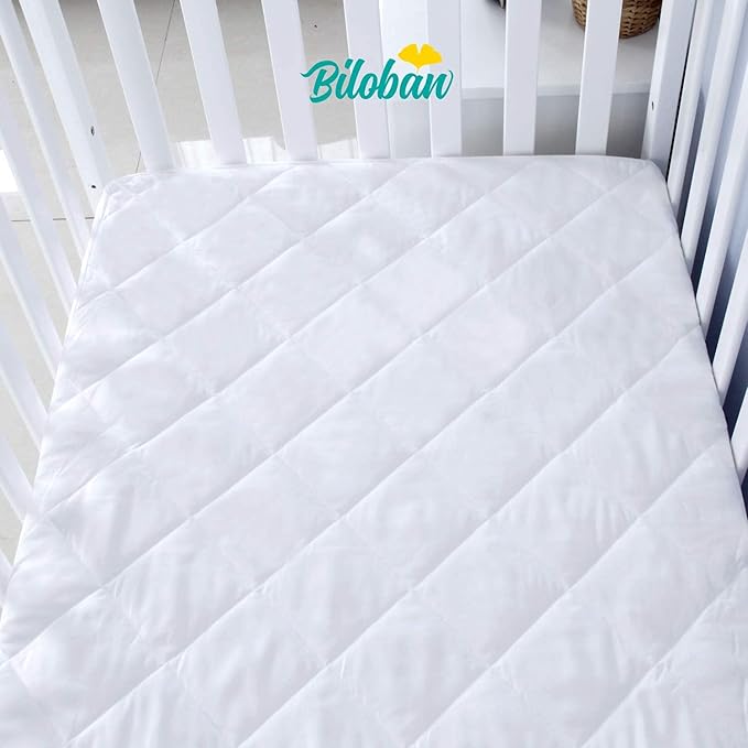 Zippered Crib Mattress Protector - Waterproof Crib Mattress Encasement, Breathable and Absorbent, 6 Sides Fully Encased Cover