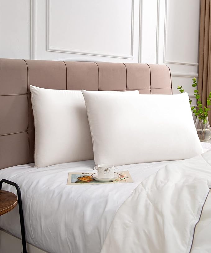 Warmstar Cotton Pillow Cases King Size Set of 2, 600 Thread Count Pillowcases 20x36 Inches, Soft Long Staple Cotton Pillowcases Breathable with Envelope Closure,White