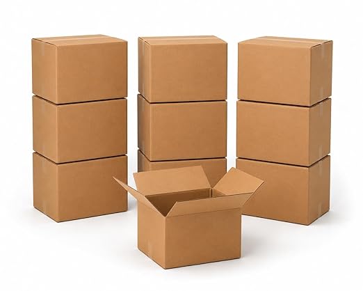 BOX USA Moving Boxes Medium 18"L x 14"W x 12"H 10-Pack - Corrugated Cardboard Box for Shipping, Mailing, Packing, Packaging and Storage