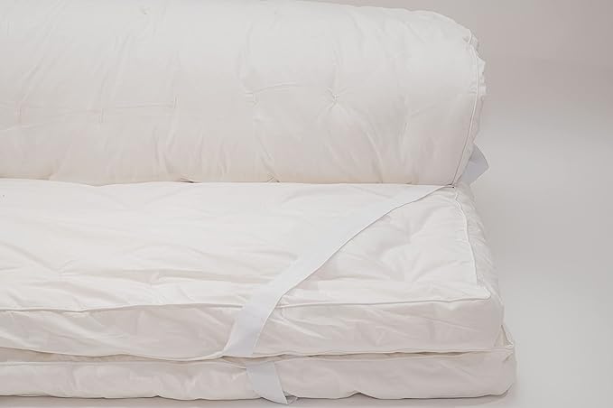 Sleep and Beyond myWoolly Latex Topper, 100% Natural Wool and Latex Filled Mattress Topper,3 in Thick, Cal King 72x84, Ivory