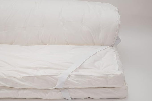 Sleep and Beyond myWoolly Latex Topper, 100% Natural Wool and Latex Filled Mattress Topper,3 in Thick, Cal King 72x84, Ivory