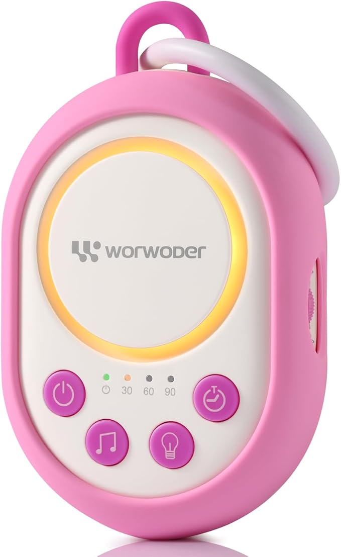 2026 Mom's Choice Awards | White Noise Sound Machine Baby with Night Light, 20 Soothing Sounds, 22 Hours Battery Life, Travel, Registry Gift, Shower, Clips on Baby Stroller