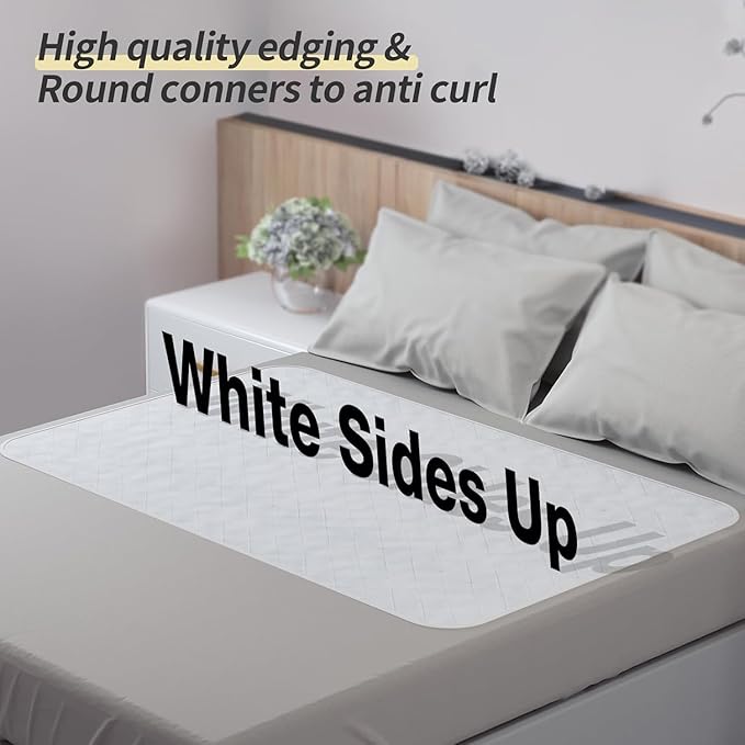 CoolShields Waterproof Bed Pads Incontinence Washable Reusable Bedwetting Mattress Protector Pad for Kids, Adults, Elderly, and Pets 44'' x 52'' (1 Pack)