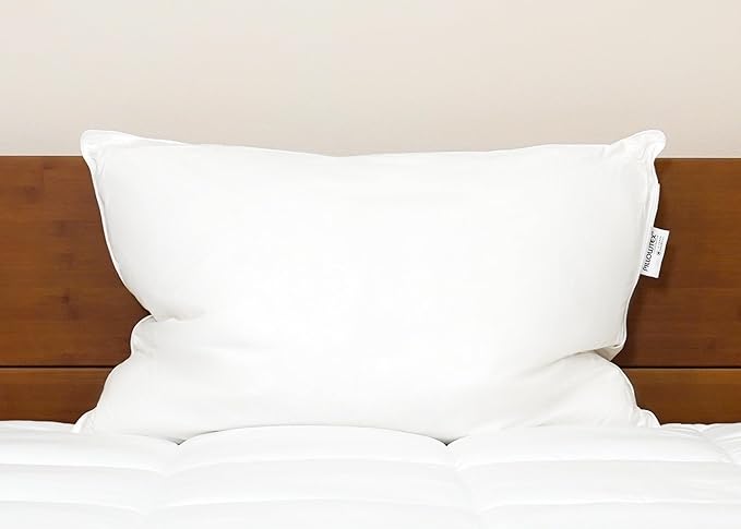 White Duck Down & Feather Pillow -2 Pack Pillows with Soft-Medium Support for Side & Back Sleepers King Size