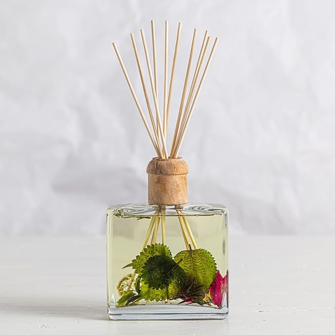 Rosy Rings Essence of Christmas Botanical Reed Diffuser 13oz – Lasts 6-12 Months Floral Aromatherapy Winter Home Fragrance Gift Notes of Eucalyptus, Balsam Fir, Cedarleaf, Pine Cone, Vetiver with Pine
