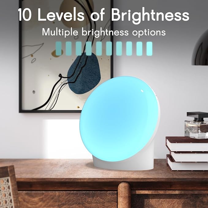 BrownNoise White Noise Machine with 30 Soothing Sounds 12 Colors Night Light and Sound Machine 36 Volume Levels and Memory Function 4 Timers 10 Adjustable Brightness Sleep Machine for Baby Adults Kids