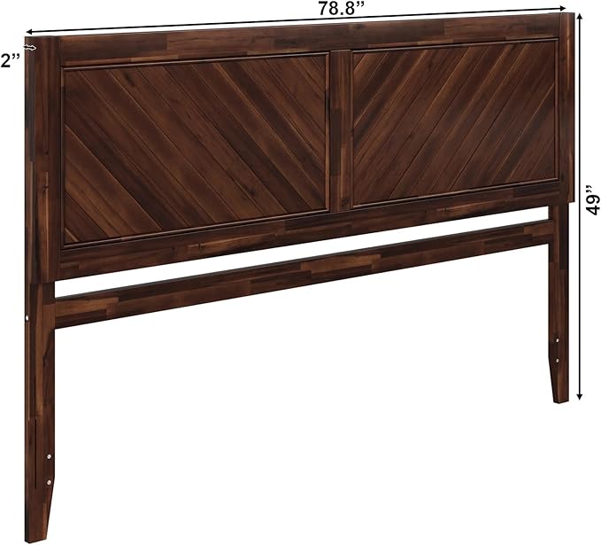AFI, Canyon King Solid Wood Rustic Farmhouse Headboard, Barnwood