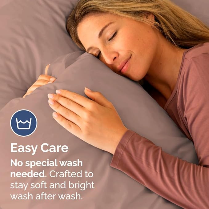 Body Pillowcases Set of 4-20x54 Long Body Pillow Case - Soft Body Pillow Cover for Sleeping & Side Sleepers - Comfy, Cozy Breathable & Fade Free - Machine Washable w/Envelope Enclosure - (Mauve)
