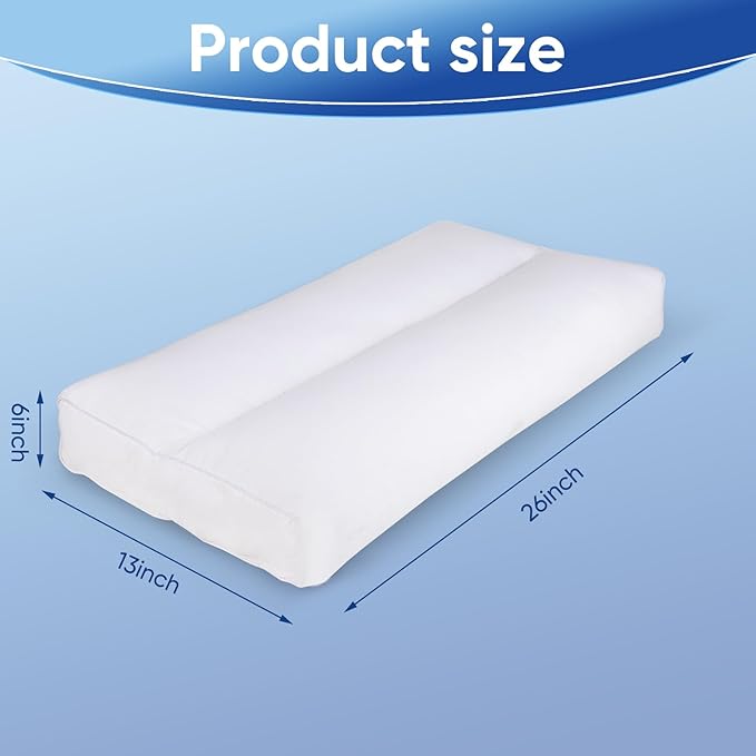 MINUPWELL Knee Pillow for Side Sleepers, 6 Inch Height Between Leg & Under Knee Pillow for Back Sleepers - Leg Pillow with 1200G 7D High Suppot Alternative for Relieving Leg, Back, and Knee Pain
