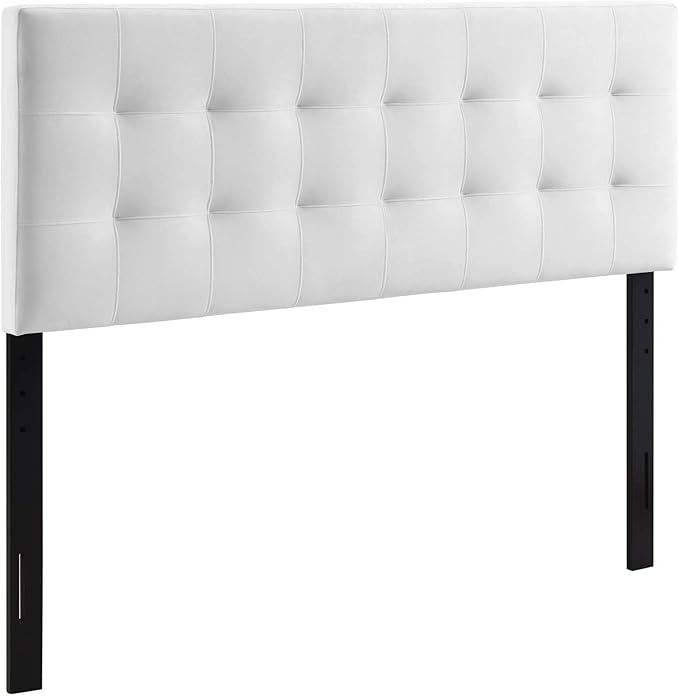 Modway MOD-6121 Lily King Biscuit Tufted Performance Velvet Headboard, White
