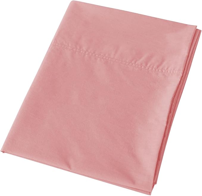 WhatsBedding Body Pillow Cover Cotton Fabric, Long Pillowcase Breathable & Skin-Friendly, Envelope Closure - Foggy Pink (20x54 inch)