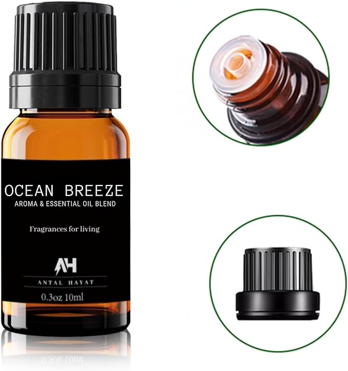 Ocean Breeze Hotel Diffuser Oil 10ml – Inspired by Ritz Carlton – Jasmine, Bergamot & Marine – Hotel Scents for Home Diffuser – Luxury Essential Oil Refill for Room, Office & Aromatherapy