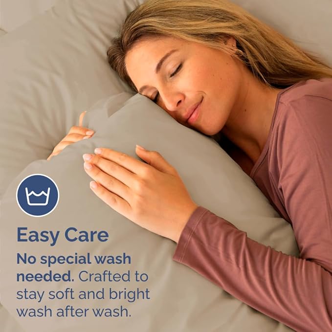 Body Pillowcases Set of 4-20x54 Long Body Pillow Case - Soft Body Pillow Cover for Sleeping & Side Sleepers - Comfy, Cozy Breathable & Fade Free - Machine Washable w/Envelope Enclosure - (Cream)