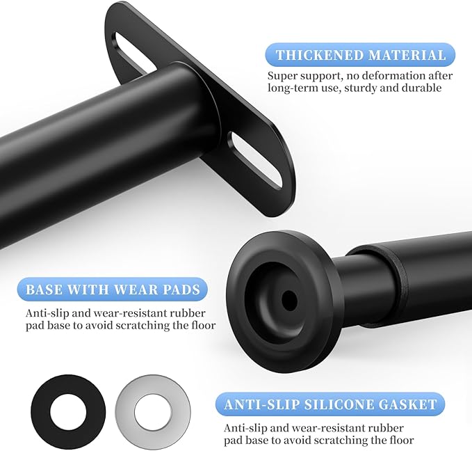 Set of 4 Adjustable Bed Legs Replacement, Adjustable Metal Bed Frame Support Legs 5.9-9.84 inch, Upgrade Under Bed Support Leg with Wider Base, Heavy Duty Center Support Legs