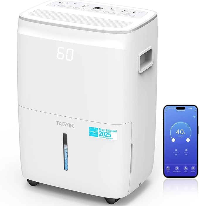 4,500 Sq.Ft Dehumidifier for Basement, Max 80 Pint/Day (Standard 60 Pint/Day) Smart WiFi Dehumidifier with Pump Drain Hose & Auto Humidity Control, Large Dehumidifiers for Home, RV, Bathroom, Bedroom