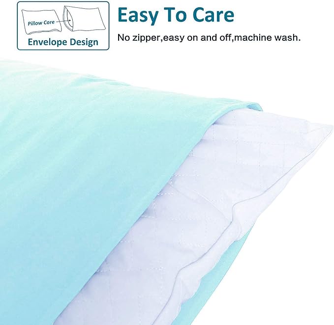NTBAY Body Pillowcase - Brushed Microfiber 20x54 Pillowcase - Soft, Wrinkle-Free, Fade-Resistant, Stain-Resistant, Aqua Body Pillow Cover with Envelope Closure - 20x54 Inches, Aqua