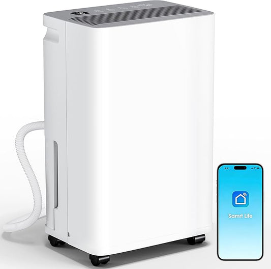 2500 Sq.Ft Dehumidifier for Basement with Drain Hose, Update 35 Pint Large Best Compressor Dehumidifiers for Home or Garage, Smart Humidity Control, 24H Timer & Child Lock, Ideal for Large Rooms,