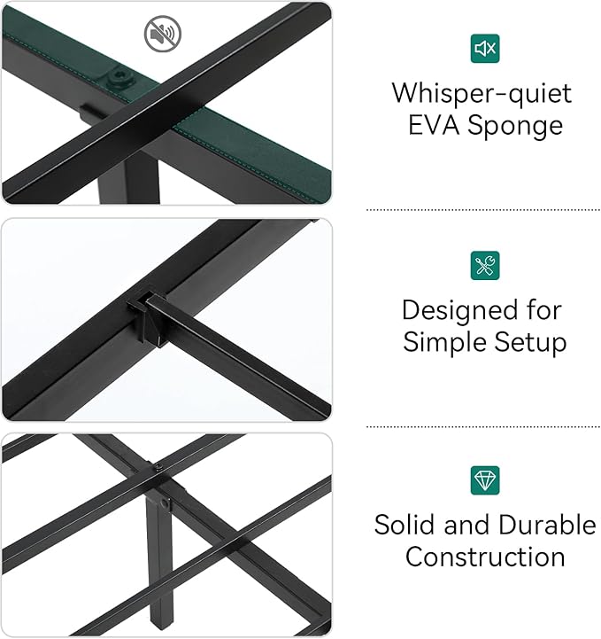 DWVO Bed Frame with Charging Station and Storage Headboard, Upholstered Platform with Large Under Bed Storage and LED Light, No Box Spring Needed, Noise Free, Faux Leather, Black, Queen Size
