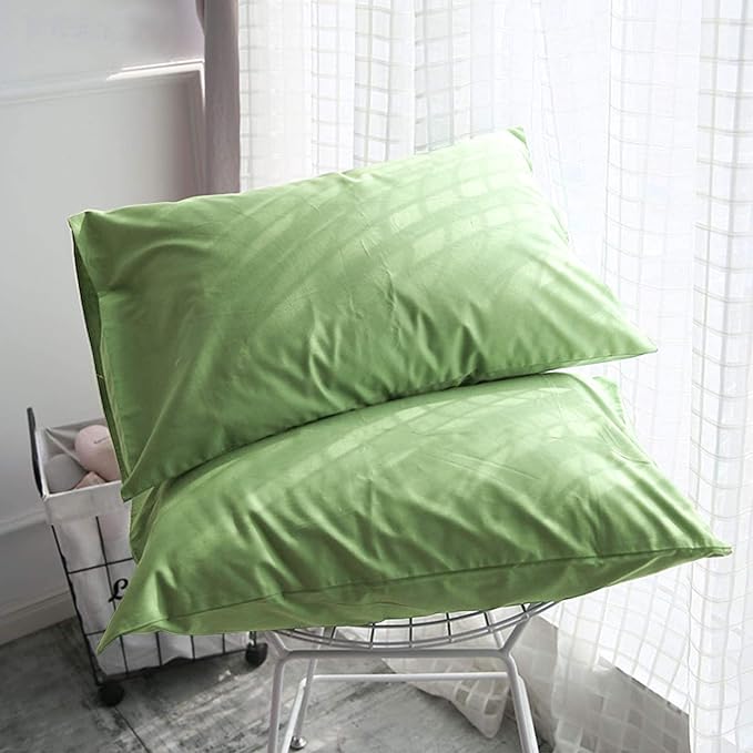 FLXXIE King Pillow Cases Set of 2, Soft Microfiber Pillow Covers with Envelope Closure, Wrinkle, Fade and Stain Resistant Pillowcases, 20x36, Sage Green