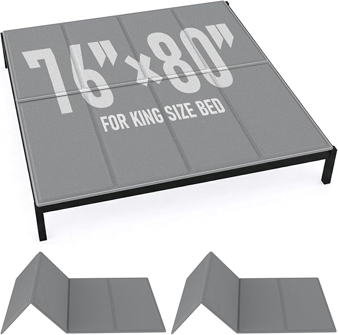 Bunkie Board King Size (76x80''), 10mm Bed Boards for Under Mattress, Breathable, Noise Minimizing, Moisture Resistant Bunkieboards, Heavy Duty Bed Support Board for Platform & Slatted Frames
