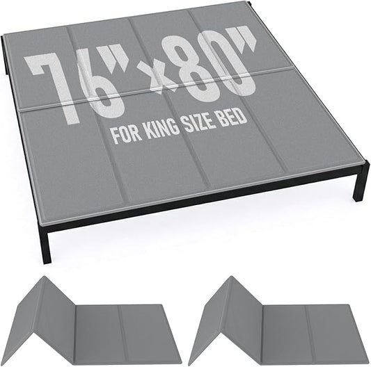 Bunkie Board King Size (76x80''), 10mm Bed Boards for Under Mattress, Breathable, Noise Minimizing, Moisture Resistant Bunkieboards, Heavy Duty Bed Support Board for Platform & Slatted Frames