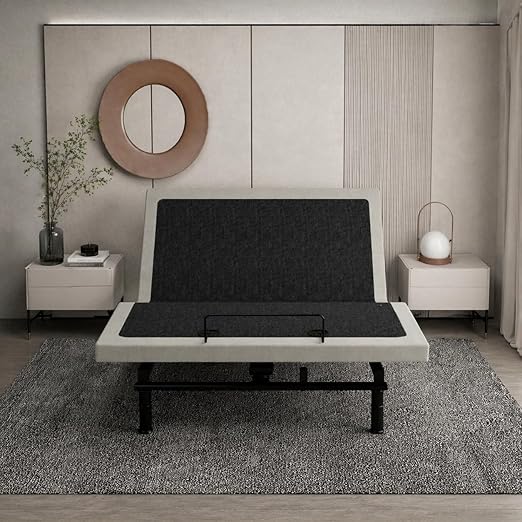 Irvine Home Collection Twin XL Adjustable Bed Base - Dual Massage - USB Ports - Zero Gravity - Underbed Light - Wireless Remote - Zero Clearance - Anti Snore - Memory Positions