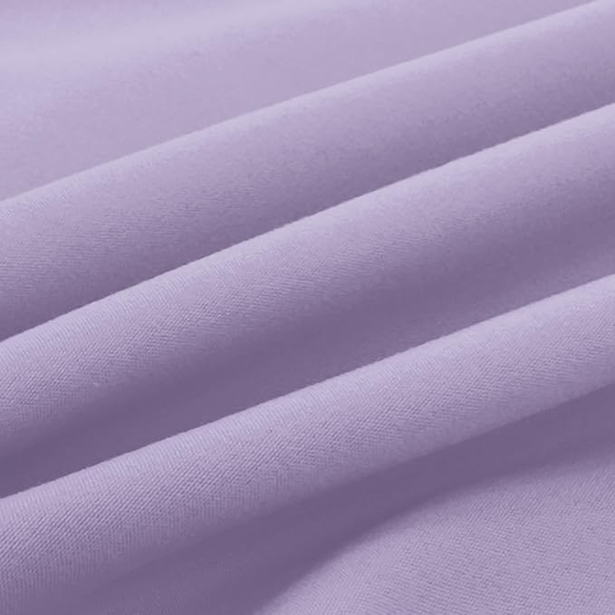 Elegant Comfort Luxury Ultra-Soft 2-Piece Pillowcase Set - 1500 Premium Hotel Quality Microfiber Double Brushed - Wrinkle Resistant, Standard/Queen, Lilac