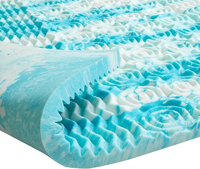 Mattress Topper Full - 2 Inch Gel Memory Foam Mattress Topper Full Size for Back Pain, CertiPUR-US Certified, Blue