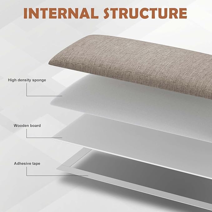 IFNOW Upholstered Wall Mounted Headboard, 3D Soundproof Wall Panels Peel and Stick for Queen Size, Reusable and Removable Tufted Bed Headboard in Linen (9 Panels, 10" x 24")