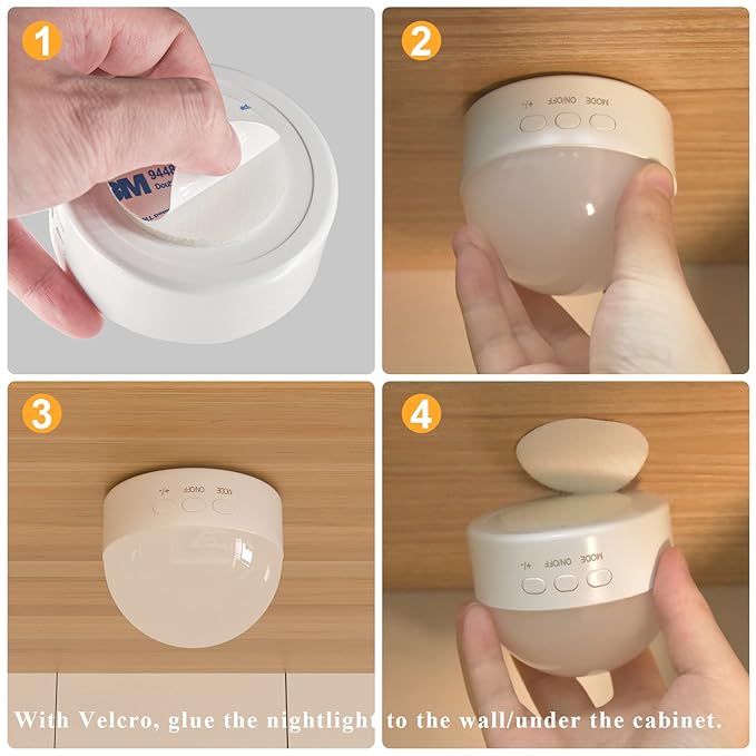 Kintion Portable Night Light, Dimmable 8 Color Lighting, 1800mAh Battery Rechargeable, Small LED Lamp for Nursery, Baby, Kids and Adults(1pcs)