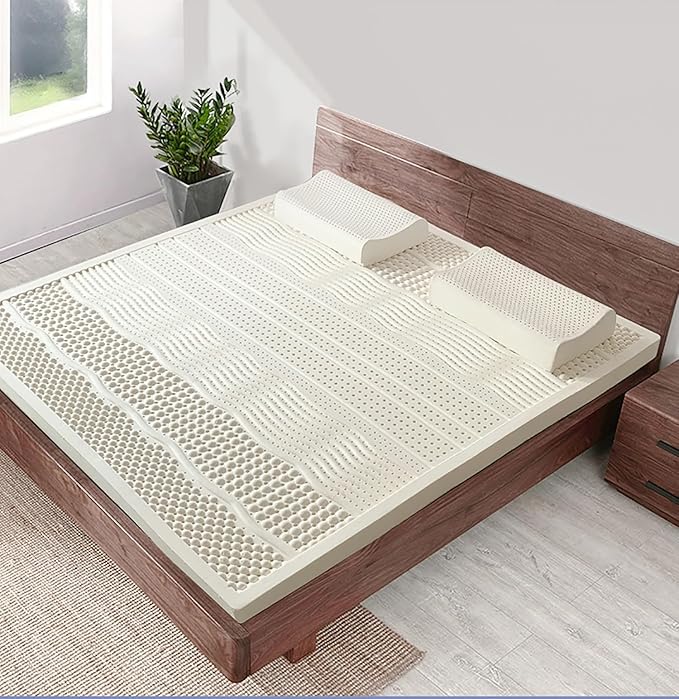 Natural Latex Mattress Topper, Single Twin Full Queen King Size Folding Portable Mattress Japanese Tatami Roll Mat Foldable Dormitory Mattress,7.5cm,100x190cm