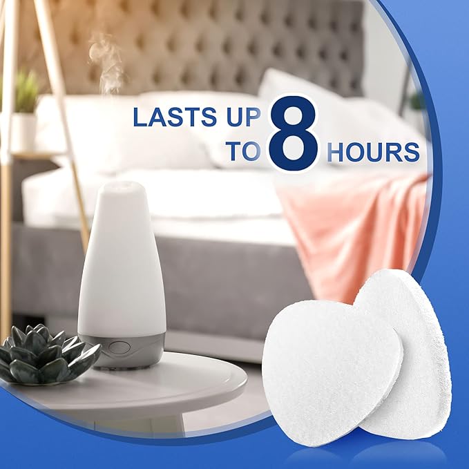 Maitys 50 Pieces Humidifier Essential Oil Pads Air Purifier Replacement Refill Pads for Aromatherapy Essential Oil Diffuser Compatible with Humidifier, Air Purifier, Microfiber Pad