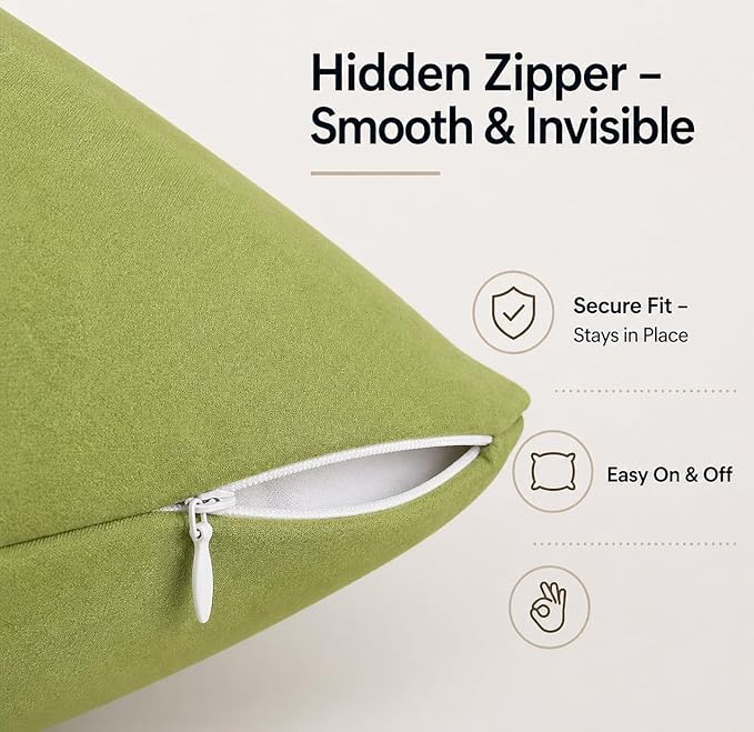 EVOLIVE Body Pillow Cover 21"x54", Ultra Soft Microfiber Pillowcase with Hidden Zipper, Breathable, Machine Washable, for Pregnancy & Side Sleepers, Cover Only (21"x54" Body Pillow Cover, Sage)