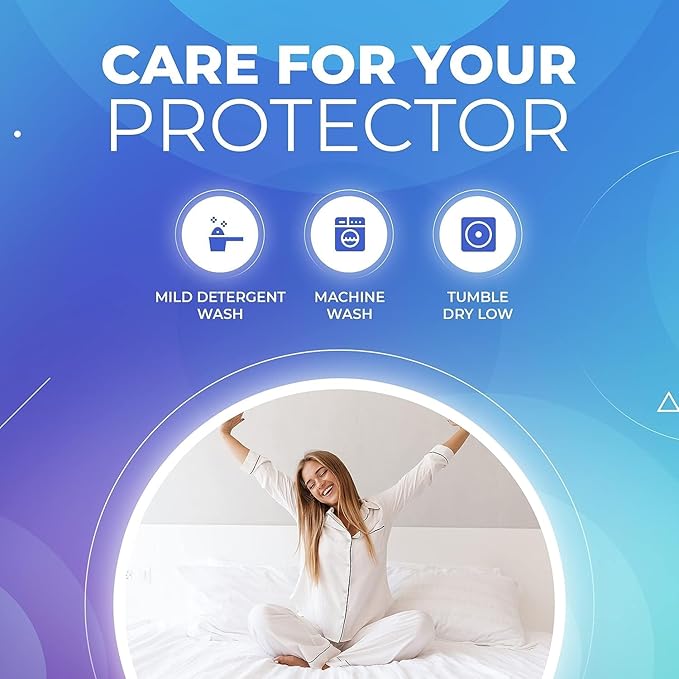 PlushDeluxe Premium 100% Waterproof Mattress Encasement, Breathable Soft Cotton Terry Surface (9"-12" Deep, Cal-King 72X84)