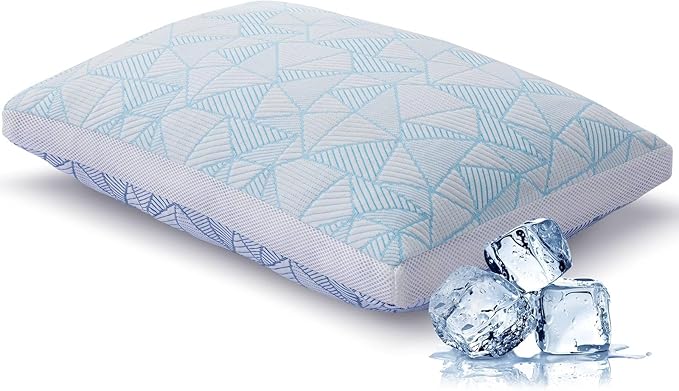 Cotelovo Shredded Memory Foam Cooling Soft Bamboo Viscose Pillow Adjustable Hypoallergenic Hotel Quality Pillow for Stomach, Back or Side Sleeper, Oeko-TEX Certified King Size