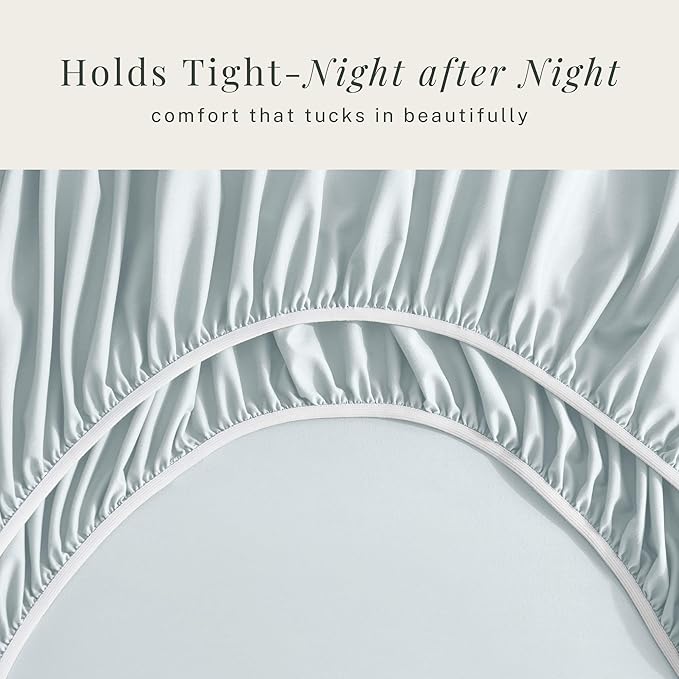 Hearth & Harbor Bed Sheets, Luxury Soft 6 Piece Bed Sheet Set Extra Deep Pocket Fitted Sheets Fits Mattress up to 21", Double Brushed Bedding Sheets & Pillowcases,