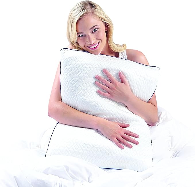 Sleep Innovations Forever Gel Memory Foam Pillow, Standard Size, Cool Touch Cover and Cooling Gel Memory Foam Core, Side, Stomach, and Back Sleepers, Medium Support