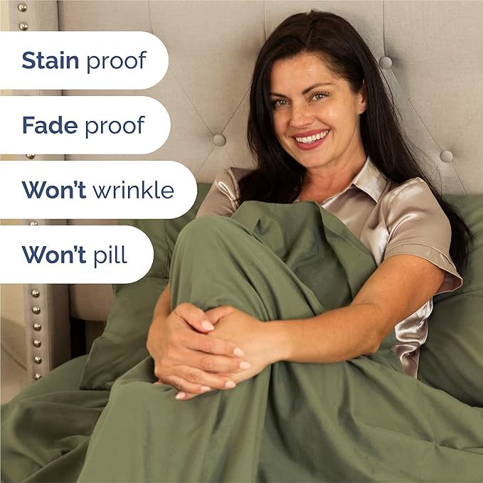 Cal King 6 Piece Sheet Set - Comfy, Breathable & Cooling - Soft Hotel Luxury Bedding for Women, Men, Kids, Teens and Children - 1 Flat & 1 Fitted Sheet & 4 Pillowcases with Deep Pockets - Sage Green