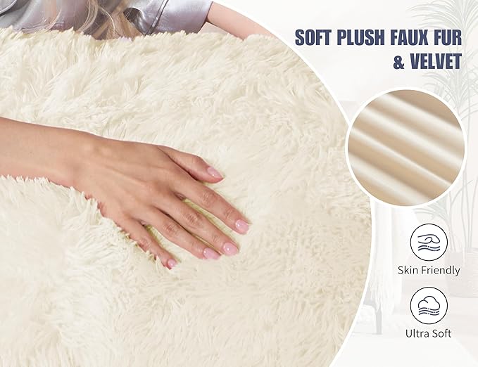 WSOFRLAC Bed Memory Foam Pillows with Removable Covers for Queen Bed 20x54 Soft Nursing Couch Pillows with Long Pillow Case for Beige Body Pillow Side Sleeper for Kids Machine Washable