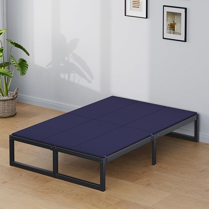 Lutown-Teen Bunkie Board Queen High-Density Polymer Bed Support Bunkie Board Queen Size Anti-Sag, Breathable, Moisture Resistant, Noise Minimizing, Blue